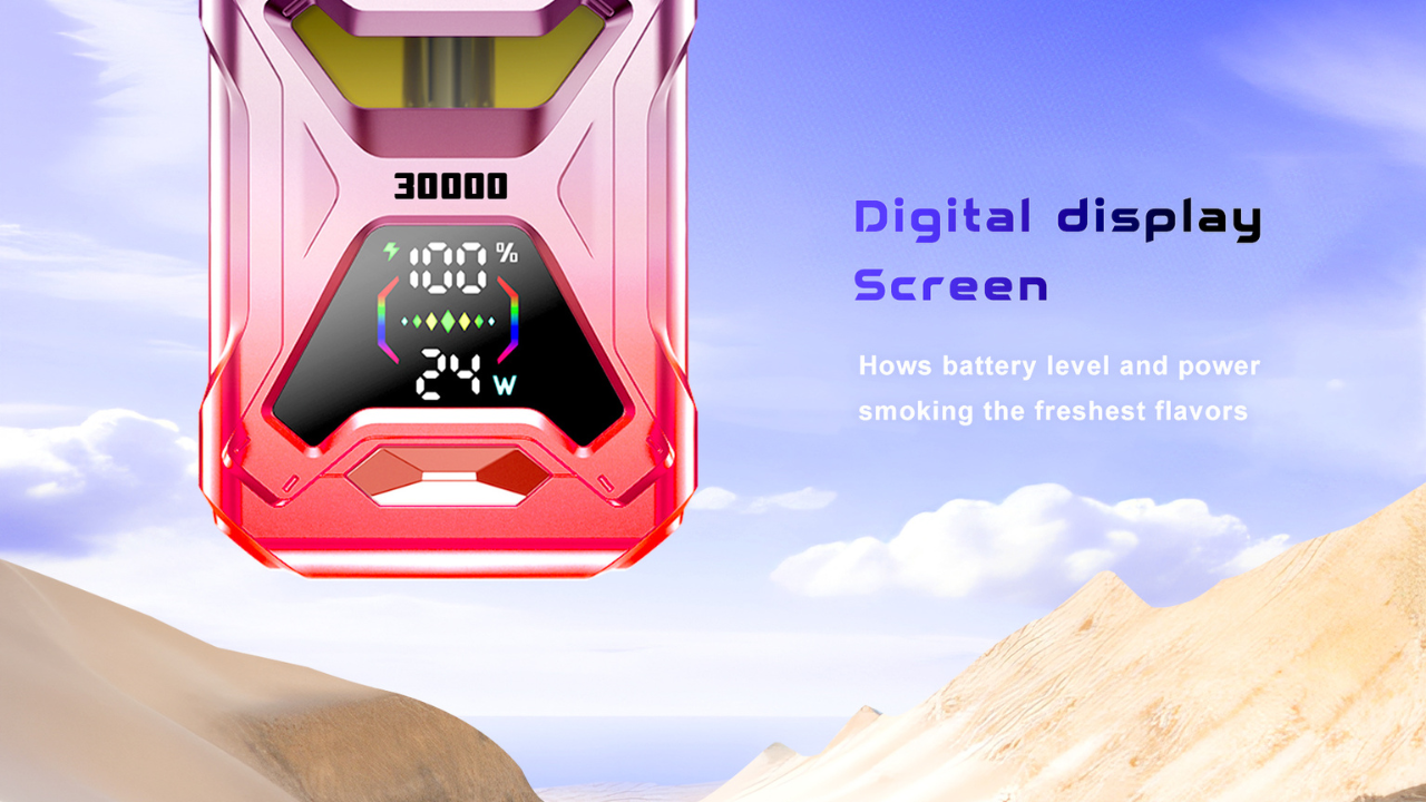 Instantly Track Battery & Power Levels with MKG X Vape’s Digital Display